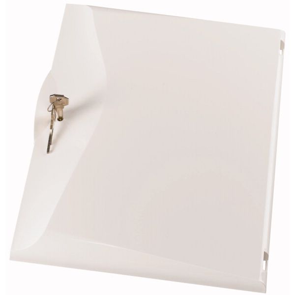 BCZ-A-TWS-2/26 Plastic door, white, +lock, for 2-row distribution board image 1