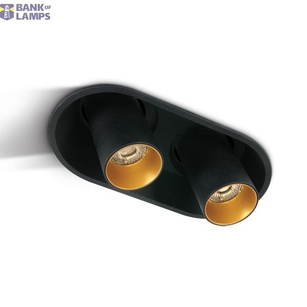 BLACK COB 2x6,5W WW 700mA 36deg ADJUSTABLE DARK LIGHT image 1