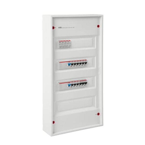 Surface-mounted complete distribution board with SPD T2, HLAK, 2xFI 40/0.03A, 9xLS B16, 3p LS B20 image 2