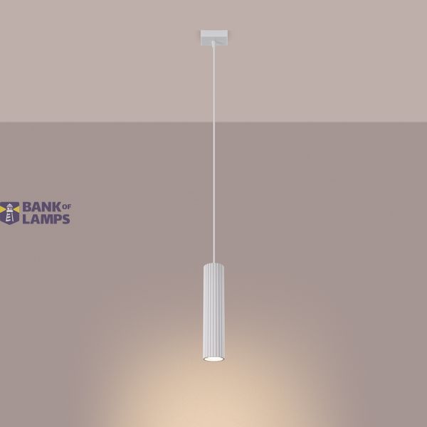 HANGING LAMP WITH ADJUSTMENT, CYLINDRICAL CARBON SHADE FOR A MODERN LIVING ROOM image 7