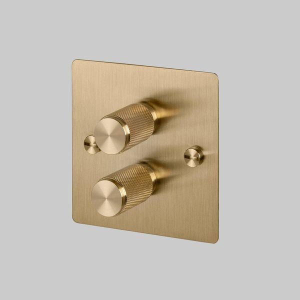 2G DIMMER / 120W / CROSS / BRASS image 1