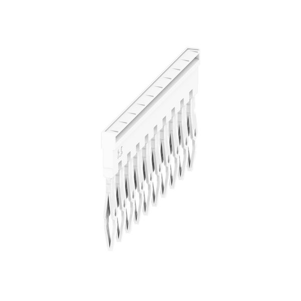 Cross-connector (terminal), Plugged, white, 24 A, Number of poles: 10, Pitch in mm (P): 5.10, Insulated: Yes, Width: 48.7 mm image 1