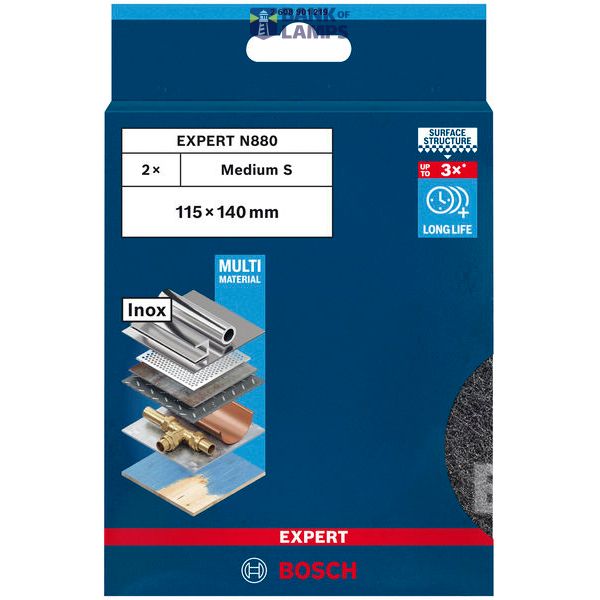 EXPERT N880 Fleece Pad for Handsanding 115 x 140 mm, Medium S, 2-pc image 3