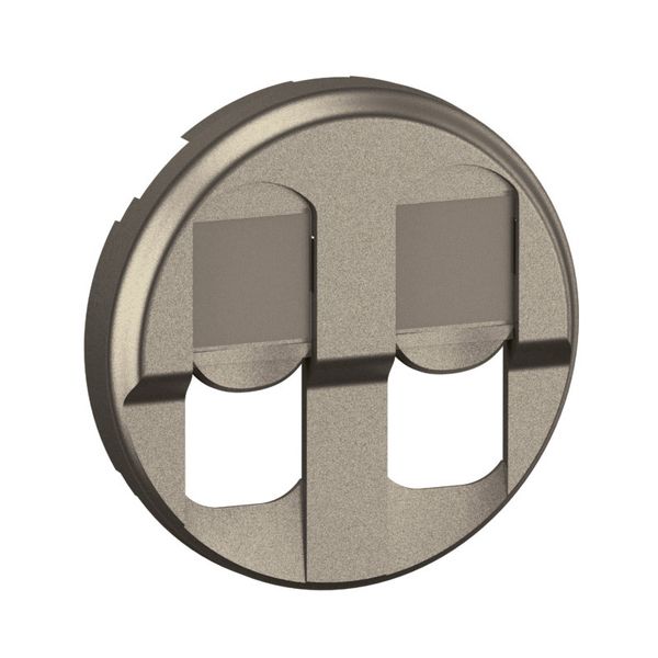 DOUBLE RJ45 SOCKET ROCKER TITANIUM image 3