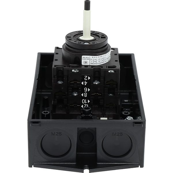 T3-3-15683/I2/SVB-SW Main switch, T3, 32 A, surface mounting, 3 contact unit(s), 3 pole, 2 N/O, 1 N/C, STOP function, With black rotary handle and locking ring, Lockable i image 6