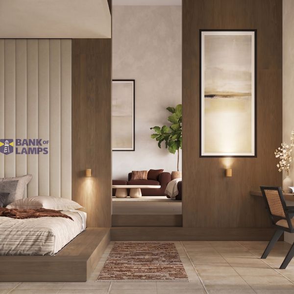 GOLDEN WALL LAMP WITH ELEGANT FLUTED LAMP SHADE IN INDUSTRIAL STYLE, KARBON FAMILY image 8