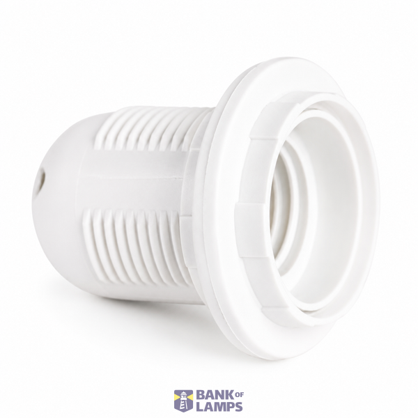 Lamp Holder with Ring E27 White (50pcs bag) image 2