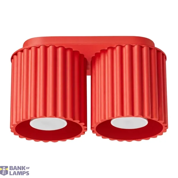 Ceiling lamp AURA 2 red GU10 image 1