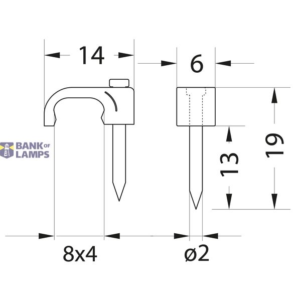 FLOP-8/4 Flat cable holder YDYp 3 x 1 image 2