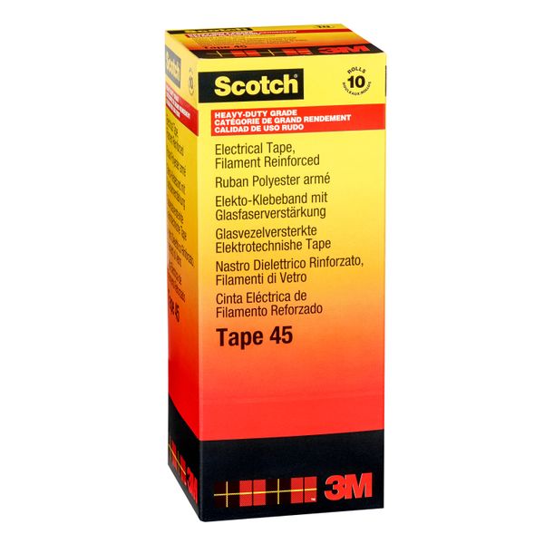 3M™ Filament Reinforced Electrical Tape 45, Clear, 19mm x 20m, 20 Roll image 9