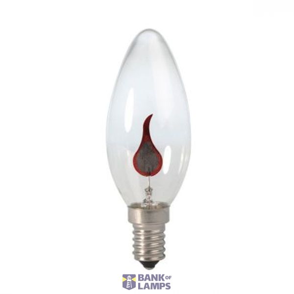 Bulb E14 5W B35 220V flame image 1