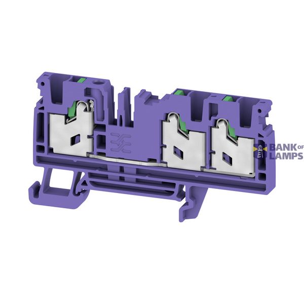 Feed-through terminal block, SNAP IN, violet, 4 mm², 32 A, 1000 V, Num image 1