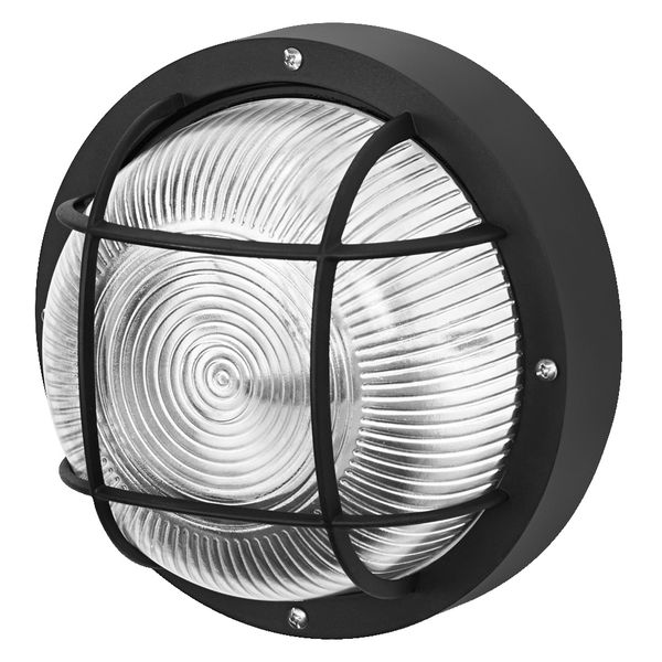 BULKHEAD ESSENTIAL ROUND E27 BK LEDV image 1