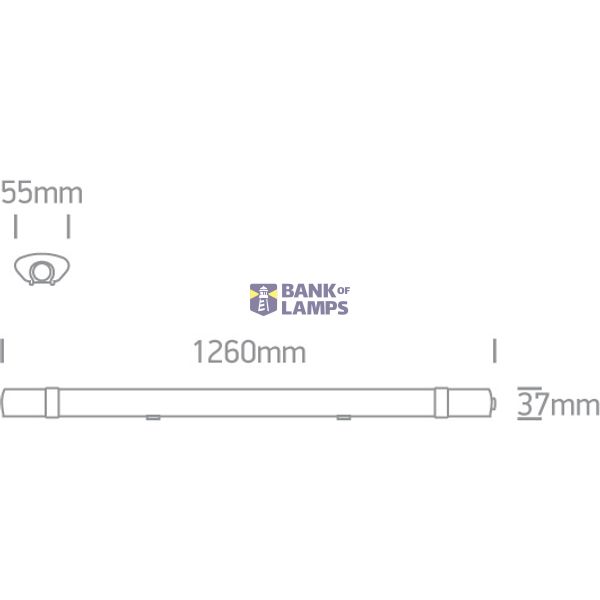 IP65 LED 36W DL 1260mm 100-240V image 4