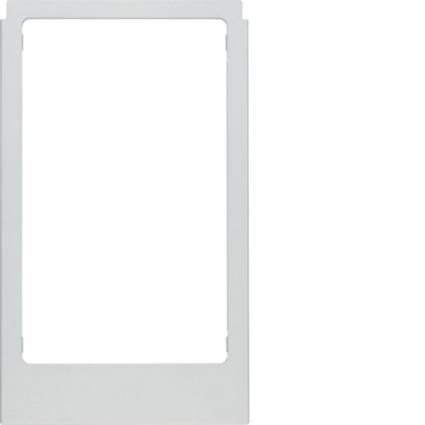 Design frame for KNX Touch Control 3.5", large opening, sharp edges, aluminum mat., varnish. image 1