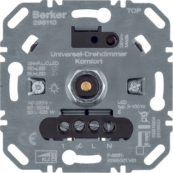 Universal rotary dimmer COMF R/L/C LED soft-lock image 1