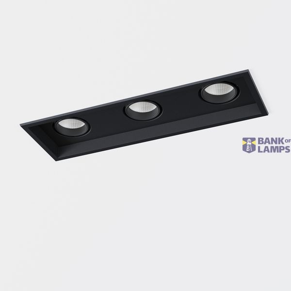 Downlight Totem Double ø55 50 LED warm-white 3000K CRI 90 DALI Textured black IN IP20 / OUT IP23 4544lm image 1