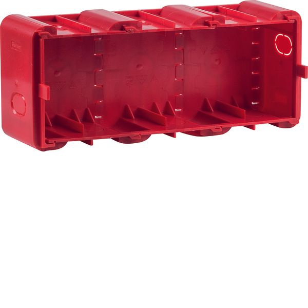 Wall box 3gang for flush-mounted installation, R.8, red image 1