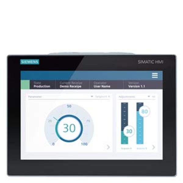 SIMATIC HMI MTP1200 PRO for support arm (expandable, round pipe) and Extension Unit, 12.1 widescreen image 1
