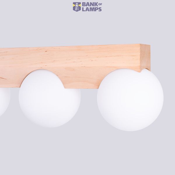 Ceiling lamp BULBO 4 natural wood image 5