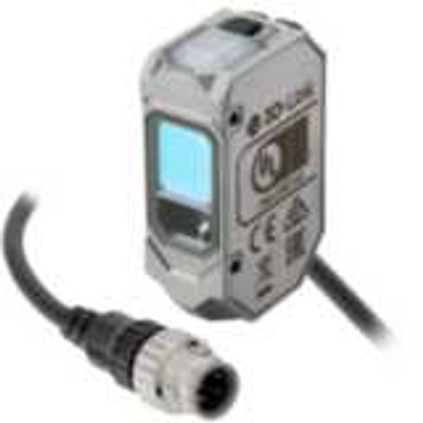Photoelectric sensor, rectangular housing, stainless steel, red laser E3AS0107H image 1