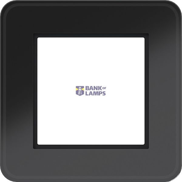 Cover frame single, C.8, glossy black glass image 1