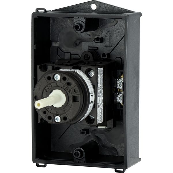 T0-3-15259/I1/SVB Main switch, T0, 20 A, surface mounting, 3 contact unit(s), 3 pole, 2 N/O, Emergency switching off function, With red rotary handle and yellow locking image 50