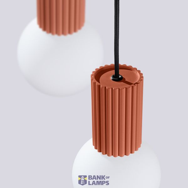 Pendant lamp HALO 3P red ochra image 12
