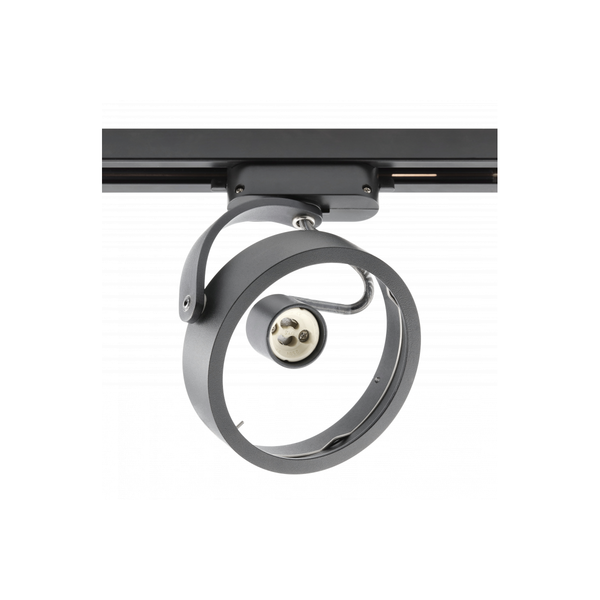 Track luminaire 1-phase ETNA, ES111 Bulb, max. 20 W, AC220-240V, IP20, black image 1