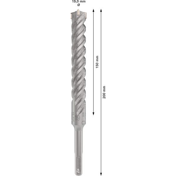 Hammer drill bit SDS plus-5X 19 x 150 x 200 mm image 2
