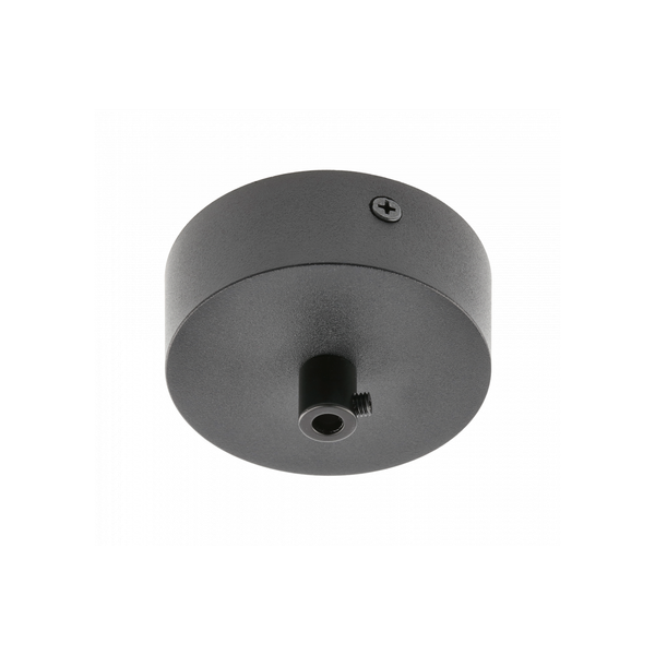 Cover plate for pendant luminaires with terminal block and cable, 80x28 mm, black image 1