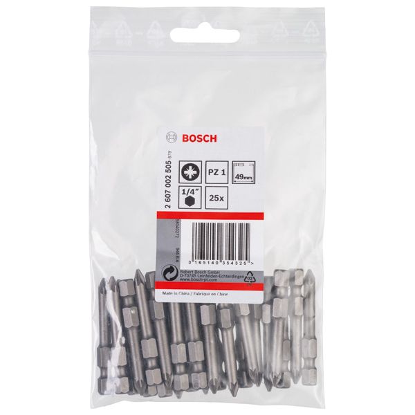 Screwdriver bit Extra Hard PZ 1, 49 mm 25 pcs. image 3