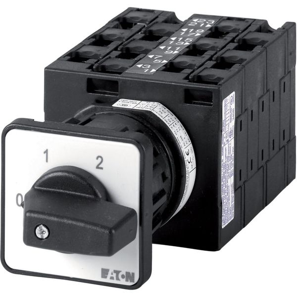 T3-6-8370/EZ Changeoverswitches, T3, 32 A, centre mounting, 6 contact unit(s), Contacts: 12, 90 °, maintained, Without 0 (Off) position, 1-2, Design number 8370 image 3