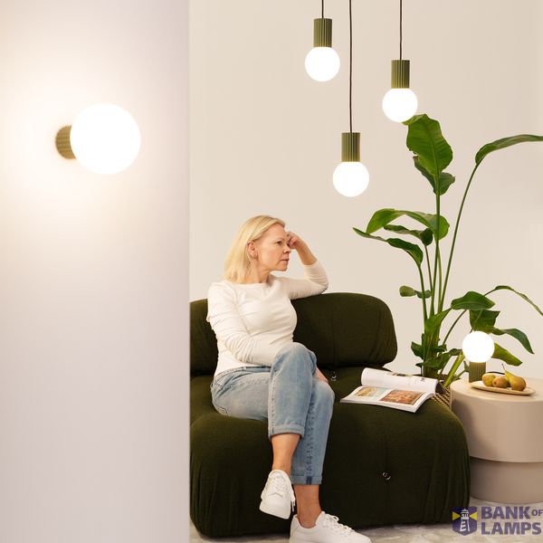 Pendant lamp HALO 3P olive green image 11