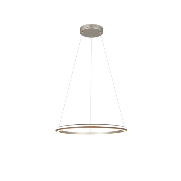 Amador LED pendant 75 cm brushed steel image 1