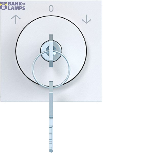 Centr.pl. key switch. lock., key removed. 0-pos. A.x/C.x white glass. image 1