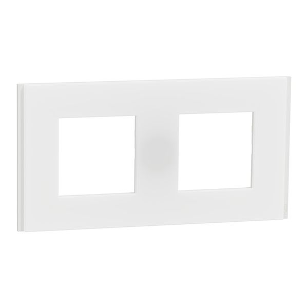 Unica Deco Signature - Trim plate - Snow white - 2P green horiz image 1