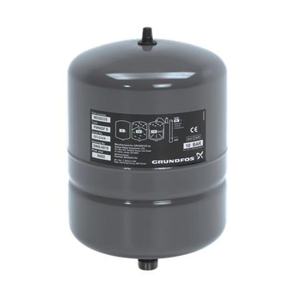 Expansion tank MDB GT-H-8 PN10 V 8L , vertical, diaphragm image 1