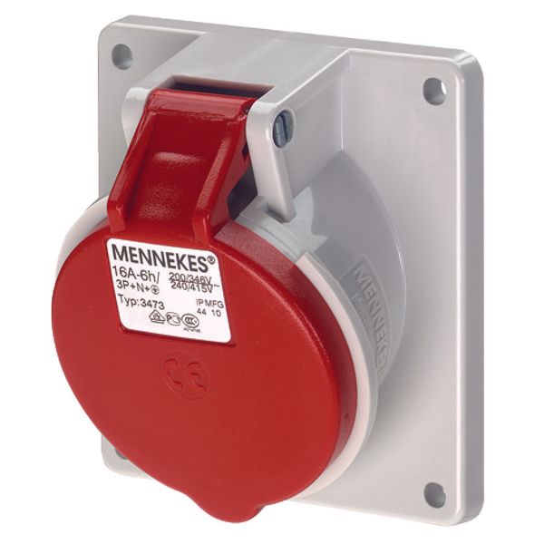 Mennekes Panel mounted recept., 16A5p6h400V, IP44 3473 image 1