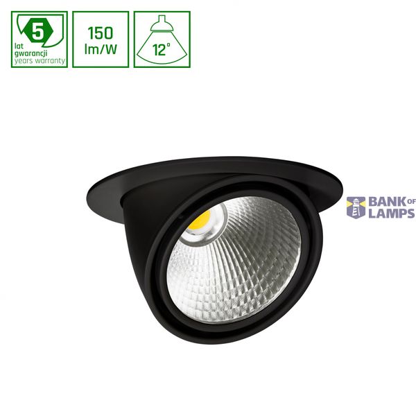 SAL SILENA 840 19W 230V 12DEG BLACK DALI image 1