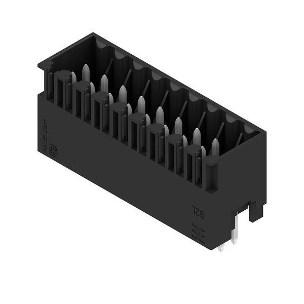 PCB plug-in connector, male header, closed side, THT solder connection, 3.50 mm, Number of poles: 18, 180°, Solder pin length (l): 3.5 mm, tinned, black, Box image 3
