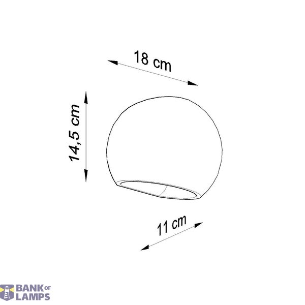 CERAMIC WALL LAMP GLOBE E27 1X60W IP20 image 7