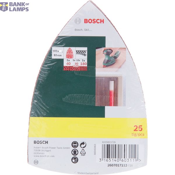 25-piece sanding sheet set for multi-sanders, grit 40, 80, 120, 180 G= 40, 80, 120, 180 image 2