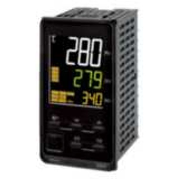 Temp. controller, PRO, 1/8 DIN (96x48mm),1 x Valve OUT + Pot.,4 AUX,EV E5EC3065M image 4