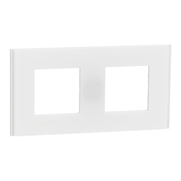 Unica Deco Signature - Trim plate - Snow white - 2P green horiz image 2