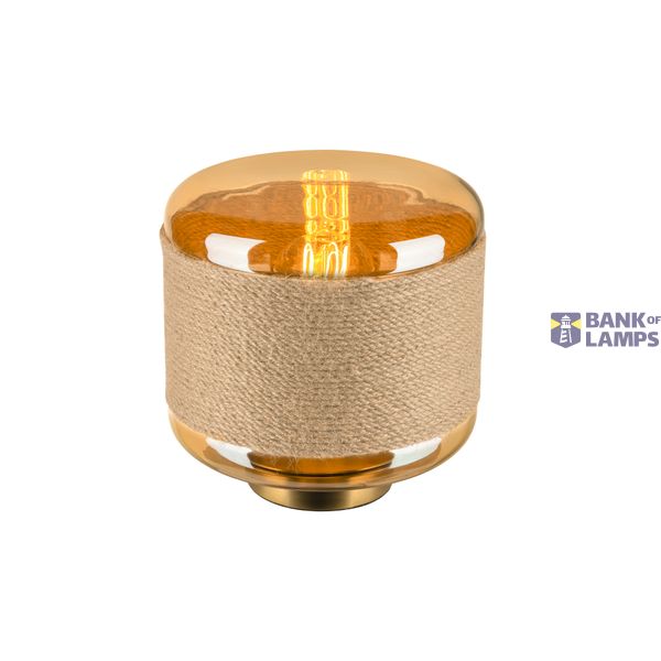 PANTILO ROPE 19, table light, E27, cyl, 1 x max. 15W, gold image 1