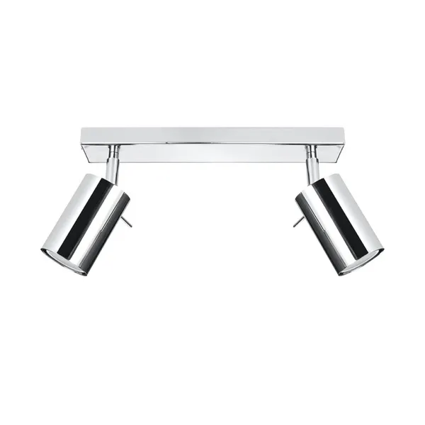 CEILING LAMP RING 2 CHROME GU10 2X40W IP20 image 1