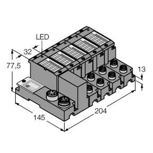 Set for Simple I/O Communication via DeviceNet™ in IP67   TI-BL67-DN-S-8 image 1