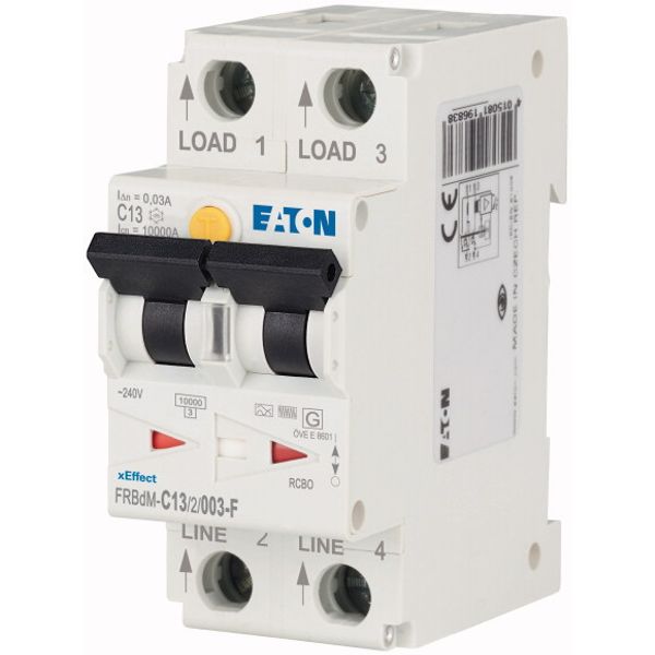 Digital RCD/MCB combination, 13 A, 30 mA, MCB trip characteristic: C, 2p, RCD trip characteristic: F image 2