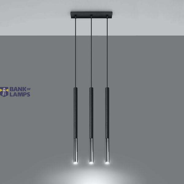 HANGING LAMP MOSAIC 3L BLACK/CHROME G9 3X40W IP20 image 4
